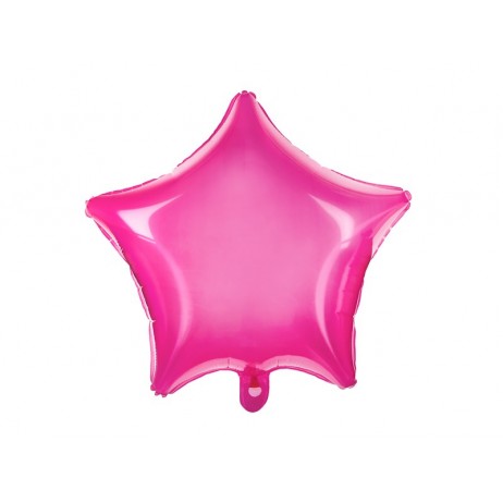 Neon rosa stjärna 18" folieballong