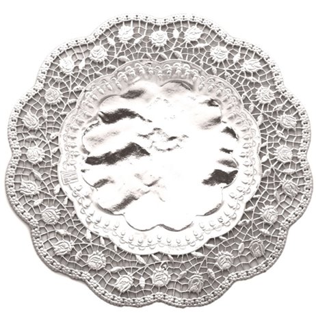 100 st Kakpapper silver 36cm