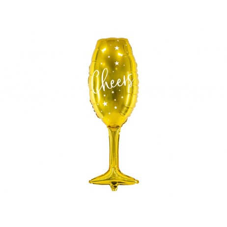 Champagneglas guld 31,5" folieballong