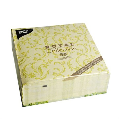 50 st Limegrön Royal Damask middagsservetter