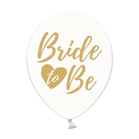 50 st Kristallklara ballonger - Bride to be 12"