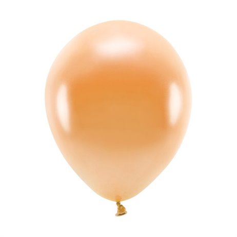 100 st. Ekologiska Metallic orangea ballonger strl. 10"