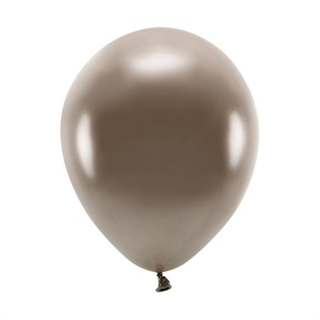 100 st. Ekologiska Metallic brun ballonger str. 10"