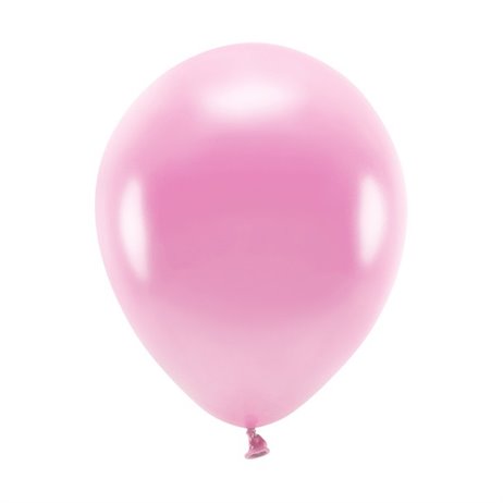 100 st. Ekologiska Metallic rosa ballonger str. 10"