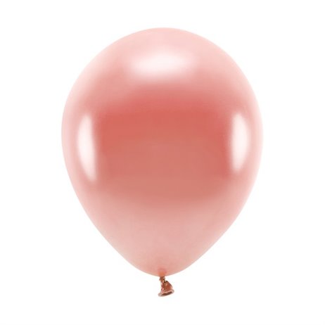 10 st. Ekologiska Metallic rosa guld ballonger str. 10"