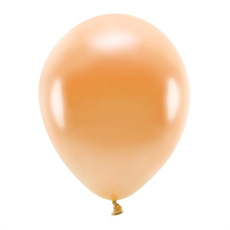 10 st. Ekologiska Metallic orange ballonger str. 12"