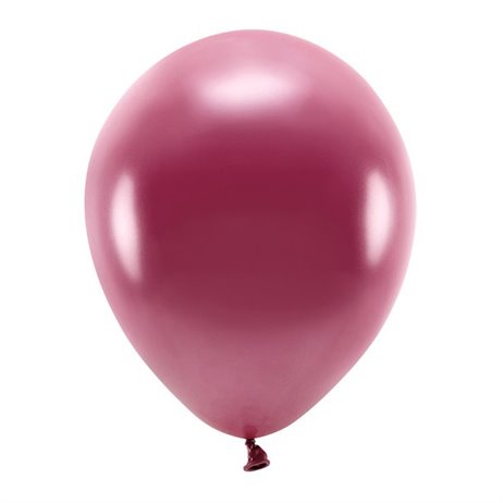 10 st. Ekologiska Metallic bordeaux ballonger str. 12"