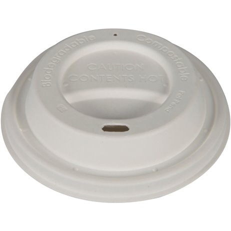 50 st Bio dricklock bagasse Ø9cm - vit