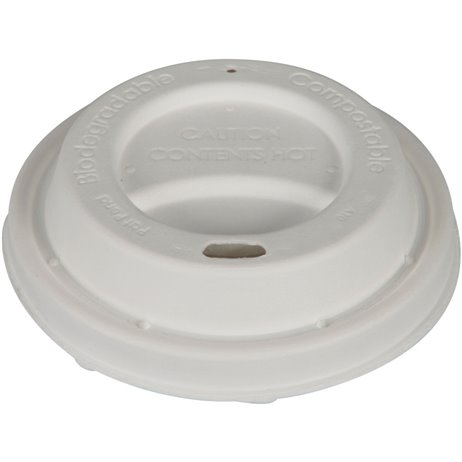 50 st Bio drycklock bagasse Ø8cm - vit